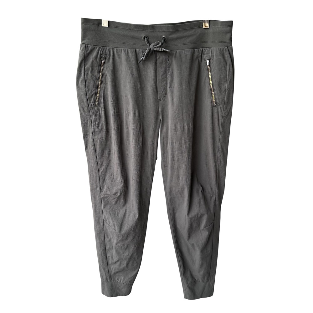 Athleta Trekkie North Joggers Pants Olive Green Hiking Outdoor Gorpcore Size 12